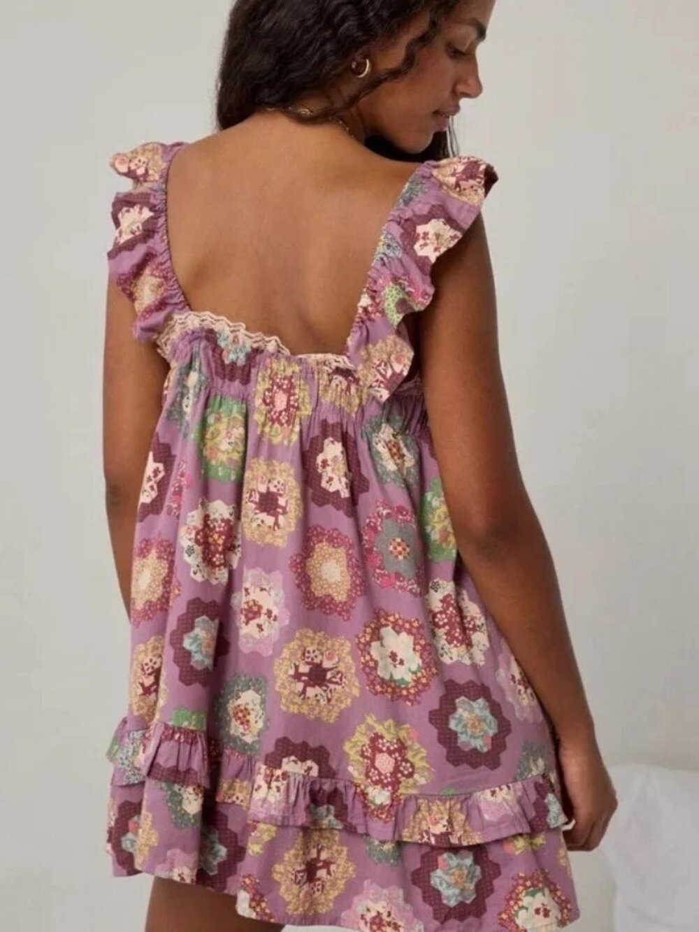Urban Outfitters Out From Under Hearts Desire Lace Trim Lounge Dress XL 290194 - Picture 3 of 7